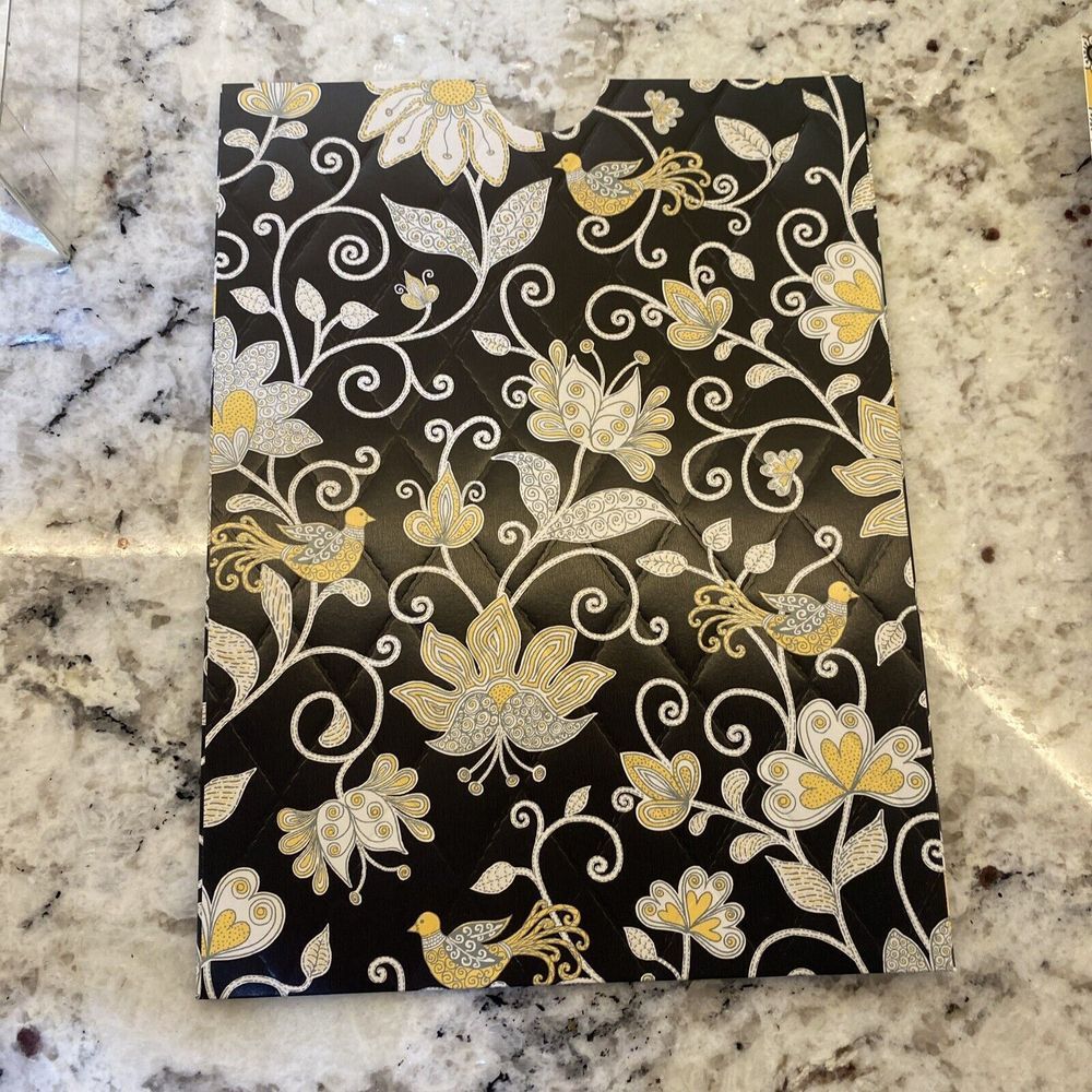 NEW Vera Bradley 12 Yellow Black Bird Invitations Party Classy Writing Designer - Picture 4 of 6